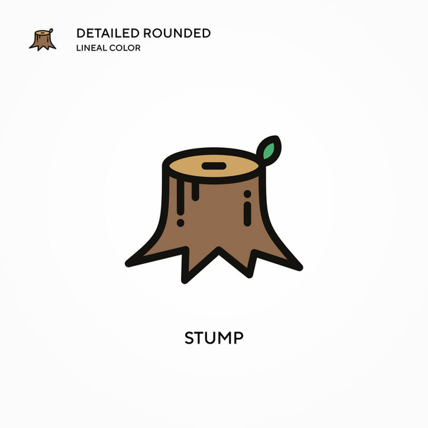 Stump vector icon. Modern vector illustration concepts. Easy to edit and customize. - Vector, Image