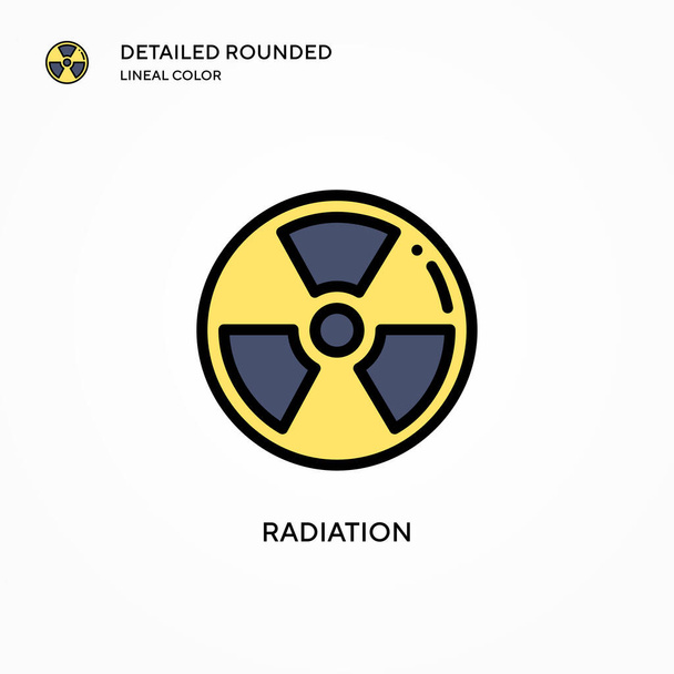 Radiation vector icon. Modern vector illustration concepts. Easy to edit and customize. - Vector, Image