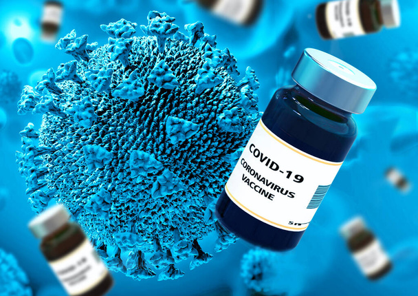 Szczepionka przeciw koronawirusowi, którą stosuje w zapobieganiu uodpornieniu i leczeniu przeciwko koronawirusowi - Covid-19 - Zdjęcie, obraz