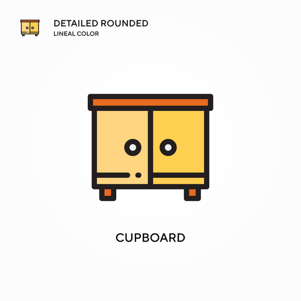 Cupboard vector icon. Modern vector illustration concepts. Easy to edit and customize. - Vector, Image