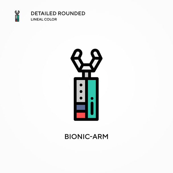 Bionic-Arm-Vektor-Symbol. Moderne Konzepte zur Vektorillustration. Einfach zu bearbeiten und anzupassen. - Vektor, Bild