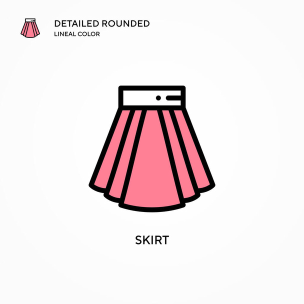 Skirt vector icon. Modern vector illustration concepts. Easy to edit and customize. - Vector, Image