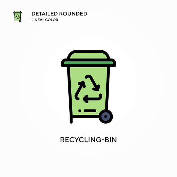 Recycling-Behälter Vektor-Symbol. Moderne Konzepte zur Vektorillustration. Einfach zu bearbeiten und anzupassen. - Vektor, Bild