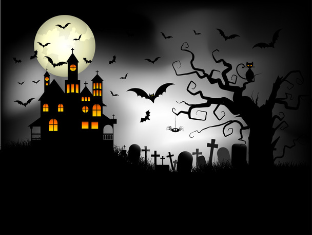 assustador halloween fundo
 - Vetor, Imagem