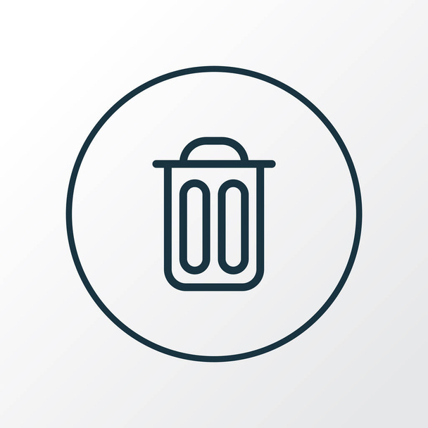 Icône poubelle symbole de ligne. Élément poubelle isolée de qualité Premium dans un style branché. - Vecteur, image