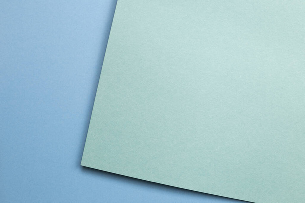 Abstract layered blue and green paper background - Foto, Bild