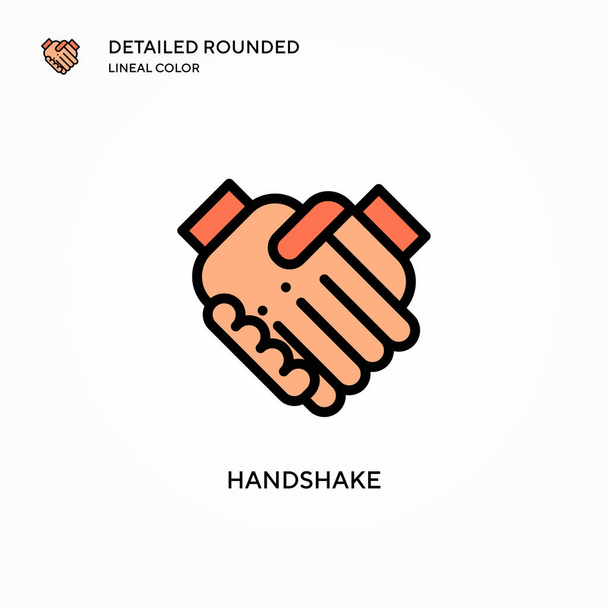 Handshake-Vektor-Symbol. Moderne Konzepte zur Vektorillustration. Einfach zu bearbeiten und anzupassen. - Vektor, Bild