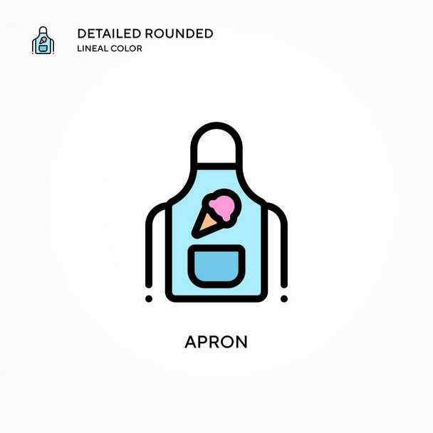 Apron vector icon. Modern vector illustration concepts. Easy to edit and customize. - Vector, Image
