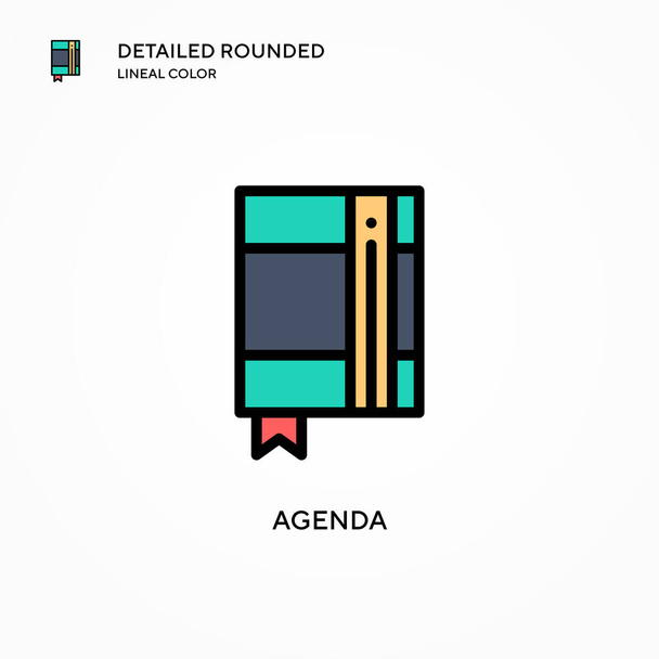 Agenda vector icon. Modern vector illustration concepts. Easy to edit and customize. - Vector, Image