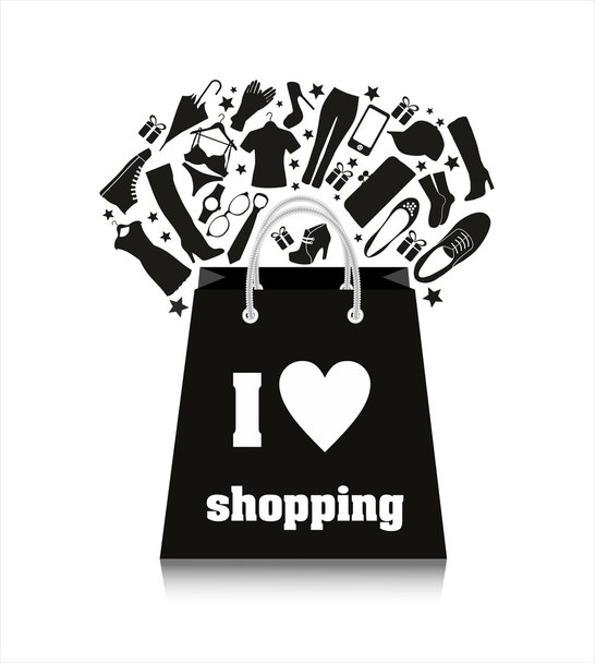 Shopping background - Vector, Image