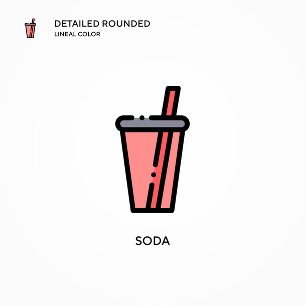 Soda vector icon. Modern vector illustration concepts. Easy to edit and customize. - Vector, Image