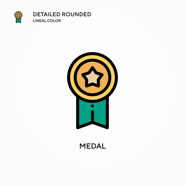 Medal vector icon. Modern vector illustration concepts. Easy to edit and customize. - Vector, Image