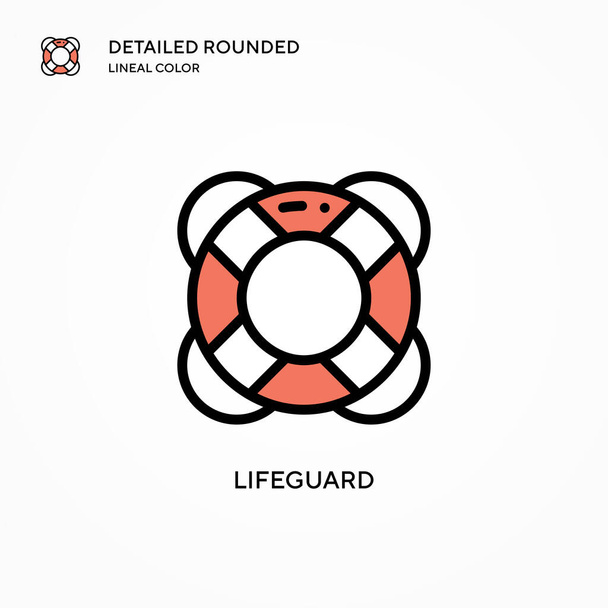 Lifeguard vector icon. Modern vector illustration concepts. Easy to edit and customize. - Vector, Image