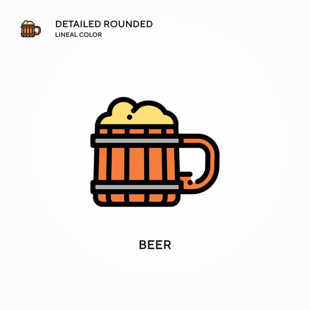 Beer vector icon. Modern vector illustration concepts. Easy to edit and customize. - Vector, Image