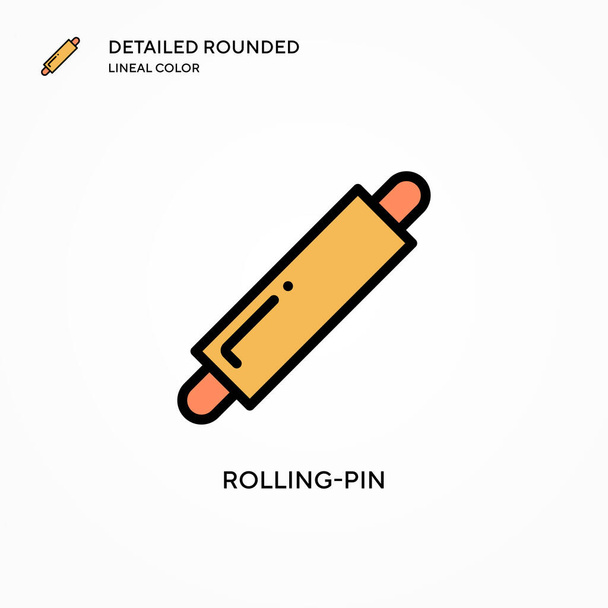 Rolling-pin vector icon. Modern vector illustration concepts. Easy to edit and customize. - Vector, Image