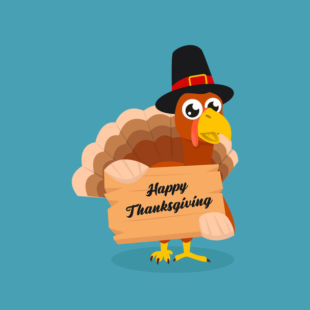 Illustration de conception de mascotte de Turquie Thanksgiving - Vecteur, image