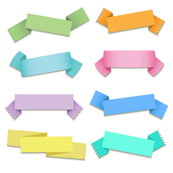 set of colorful ribbons - Vektor, Bild
