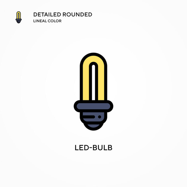 Led-bulb vector icon. Modern vector illustration concepts. Easy to edit and customize. - Vector, Image