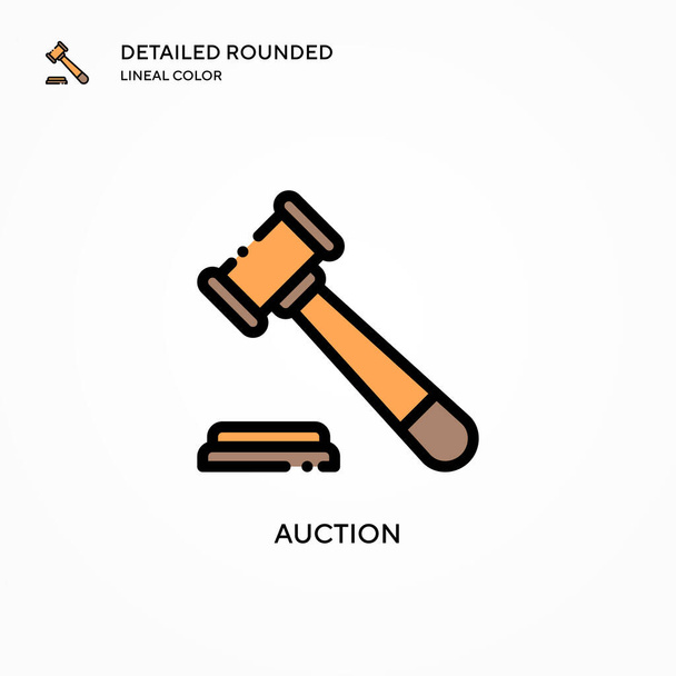 Auction vector icon. Modern vector illustration concepts. Easy to edit and customize. - Vector, Image