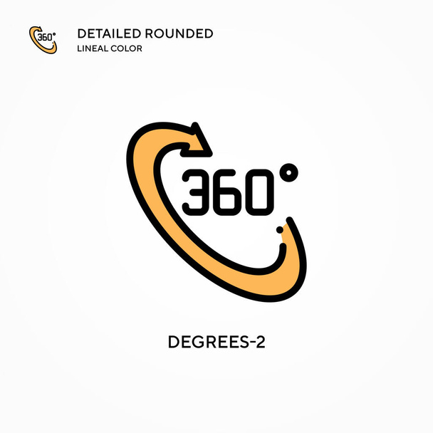 Degrees-2 vector icon. Modern vector illustration concepts. Easy to edit and customize. - Vector, Image