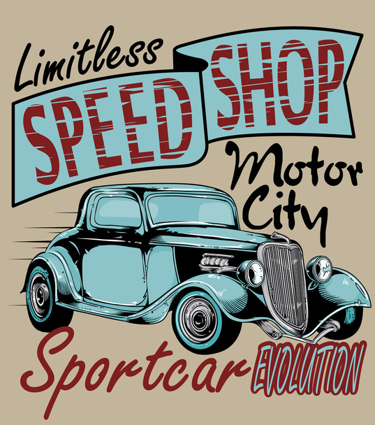 Speed shop - Vector, Image