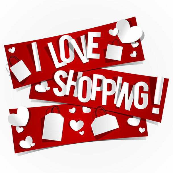 I Love Shopping - Vector, Image