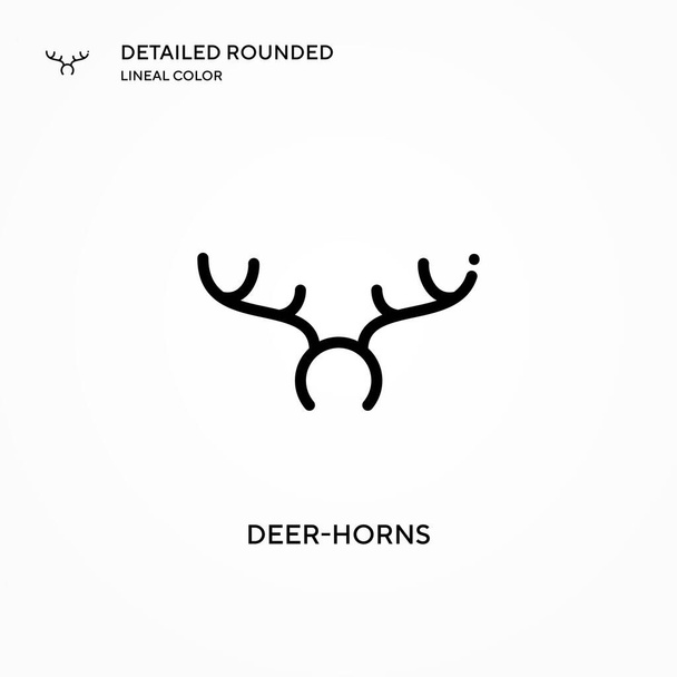 Deer-horns vector icon. Modern vector illustration concepts. Easy to edit and customize. - Vector, Image