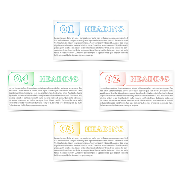 Four steps options template - Vector, Image