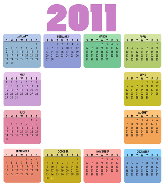 Calendar for 2011 - Foto, afbeelding