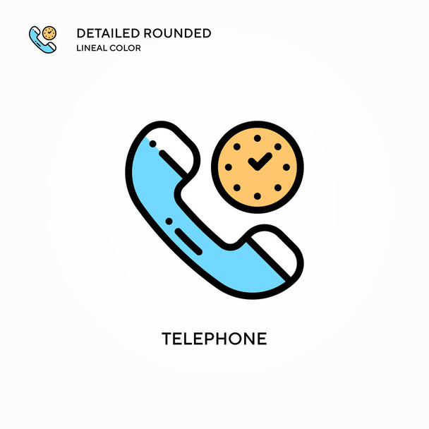 Telephone vector icon. Modern vector illustration concepts. Easy to edit and customize. - Vector, Image