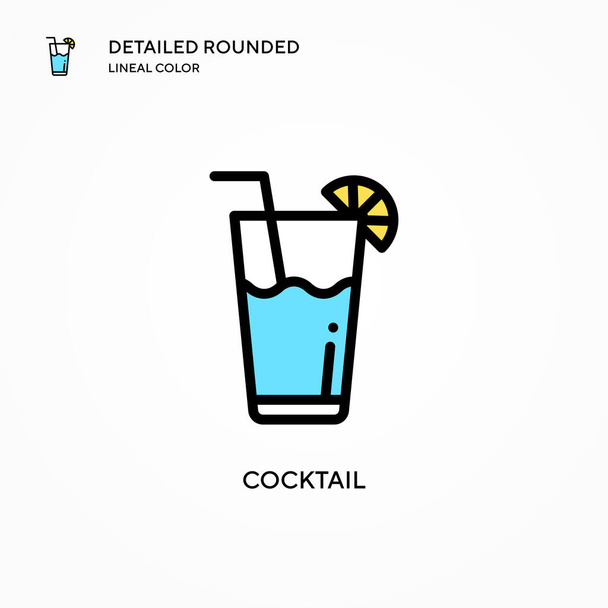 Cocktail vector icon. Modern vector illustration concepts. Easy to edit and customize. - Vector, Image