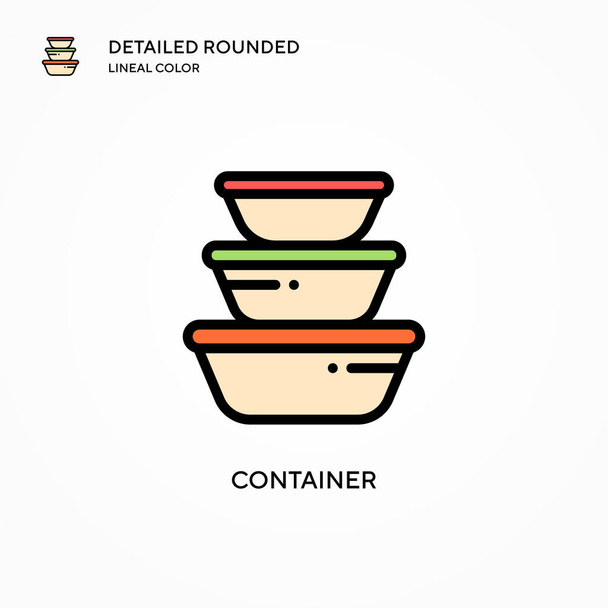 Container vector icon. Modern vector illustration concepts. Easy to edit and customize. - Vector, Image