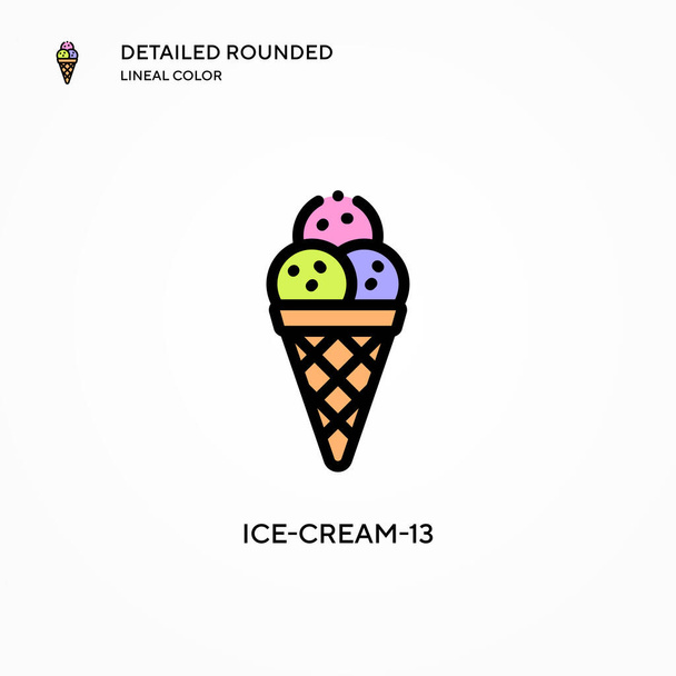 Ice-cream-13 vector icon. Modern vector illustration concepts. Easy to edit and customize. - Vector, Image