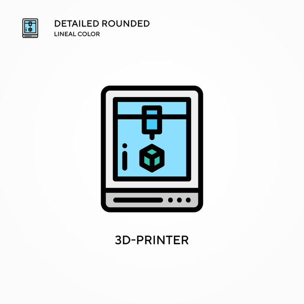 3d-printer vector icon. Modern vector illustration concepts. Easy to edit and customize. - Vector, Image
