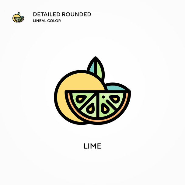 Lime vector icon. Modern vector illustration concepts. Easy to edit and customize. - Vector, Image