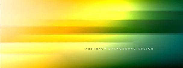 Motion koncept neon lesklé čáry na kapalných barevných gradientů abstraktní pozadí. Dynamické stíny a šablony světel pro text - Vektor, obrázek