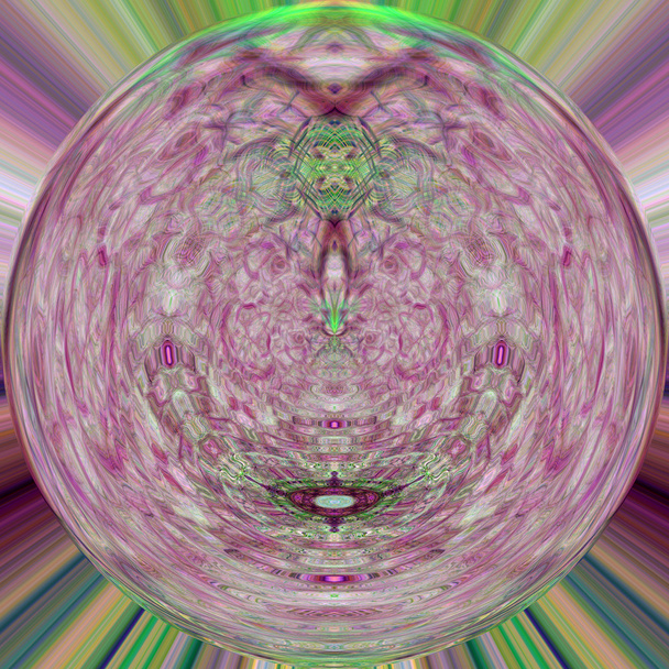 Abstract magical fractal sphere - Photo, Image