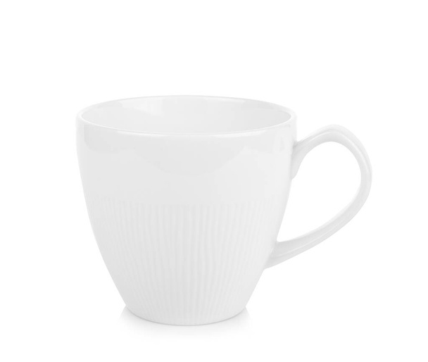 White ceramic mug on white background. - Photo, Image
