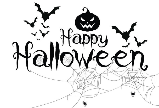 Happy Halloween 2020 vector lettering. Holiday lettering for banner. Happy Halloween poster, greeting card, party invitation. Vector illustration. - Vektor, obrázek