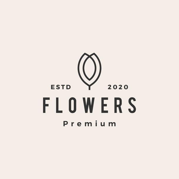 bloem hipster vintage logo vector pictogram illustratie - Vector, afbeelding