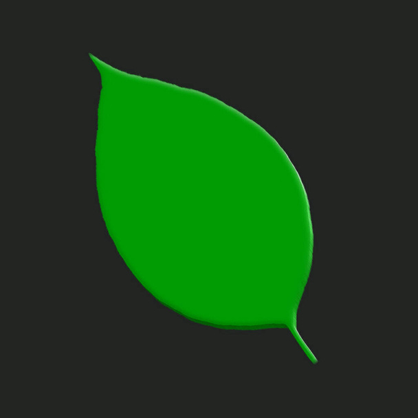 Siyah arkaplanda soyut yeşil yaprak tasarımı - Fotoğraf, Görsel