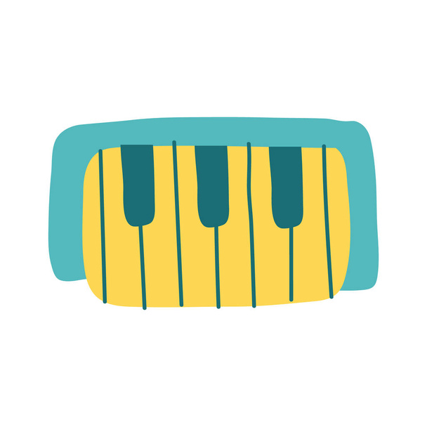 πιάνο όργανο επίπεδη στυλ εικονίδιο - Διάνυσμα, εικόνα