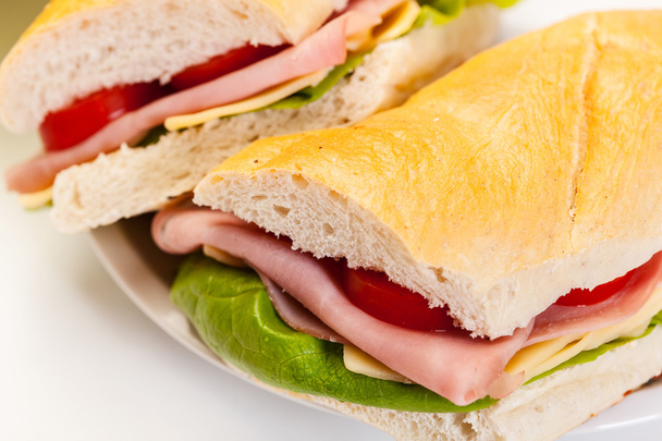 Italian panini sandwich with ham - Photo, Image