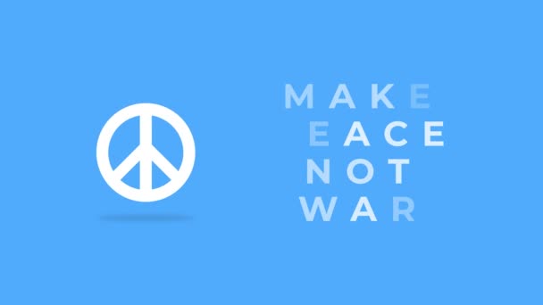 animatie van vrede symbool in 4K grootte. - Video