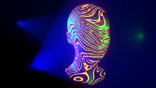 Concepto de inteligencia artificial arte de cabeza femenina - Foto, Imagen
