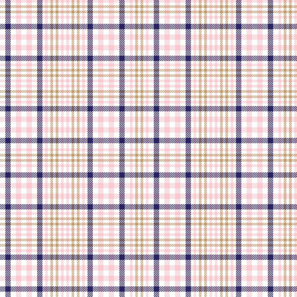 Pink Glen Plaid textured seamless pattern suitable for fashion textiles and graphics - Vector, Image