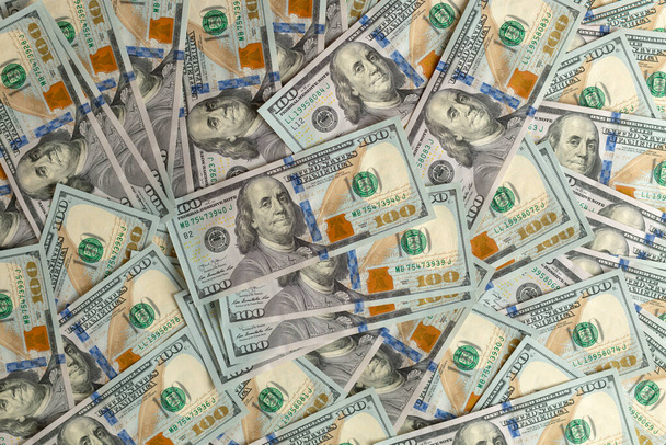 background with a lot of 100 dollar bills - Photo, Image