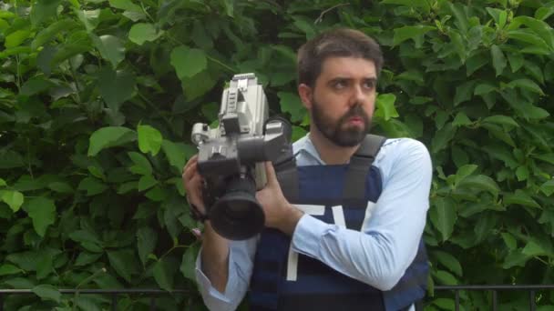 Eng cameraman filmování venku - Záběry, video