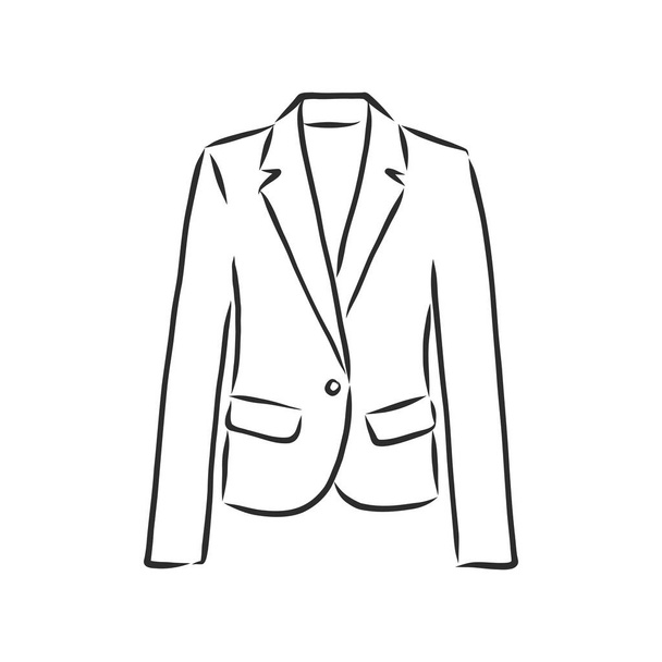Εικονογράφηση διάνυσμα του γυναικείου σακάκι. γυναικείο κλασικό σακάκι κοστούμι, διανυσματικό σκίτσο - Διάνυσμα, εικόνα