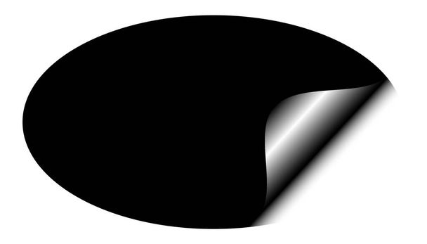 ovaler Aufklebervermerk mit Eckrolle - Foto, Bild